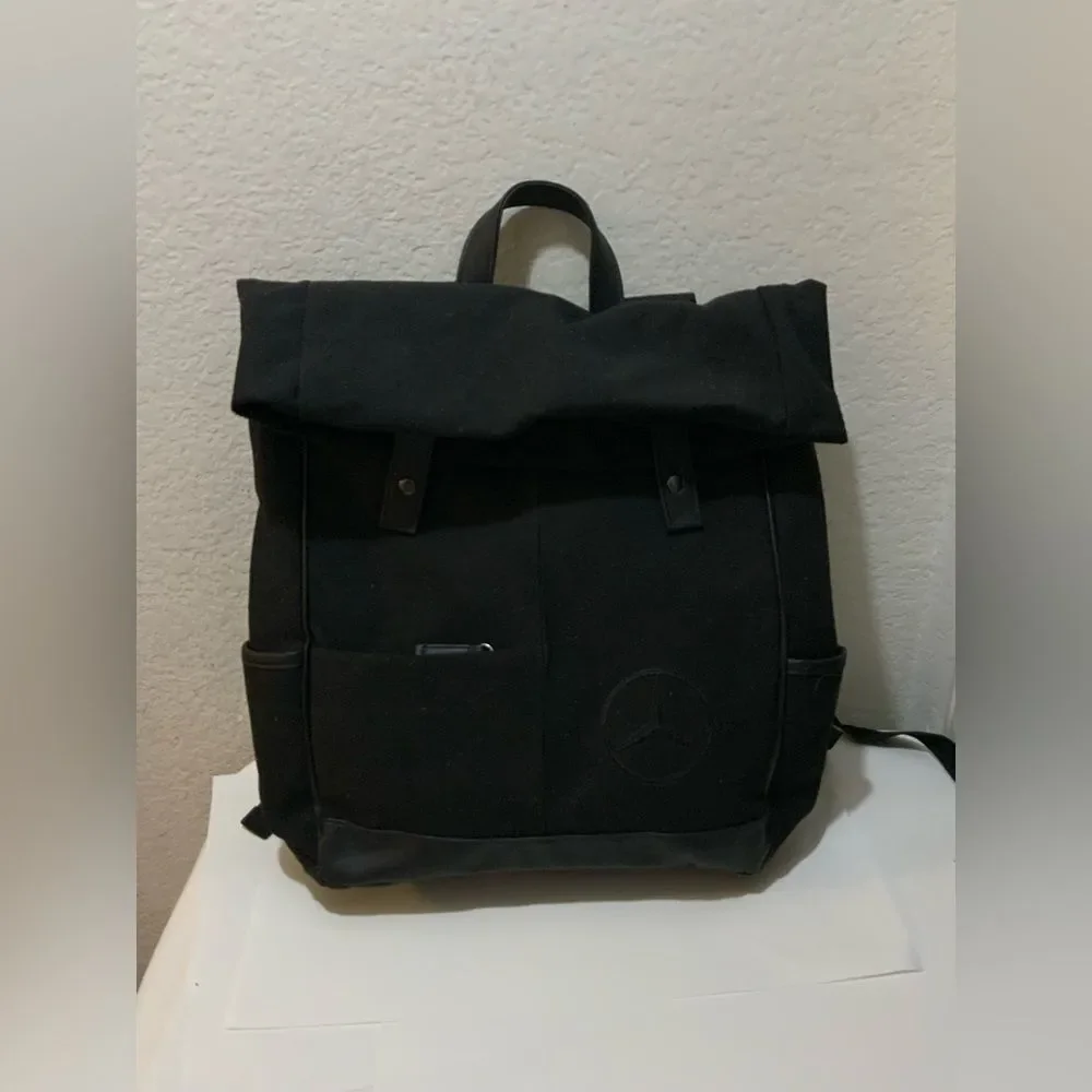 Mercedes Benz Unisex Black canvas Laptop Backpack